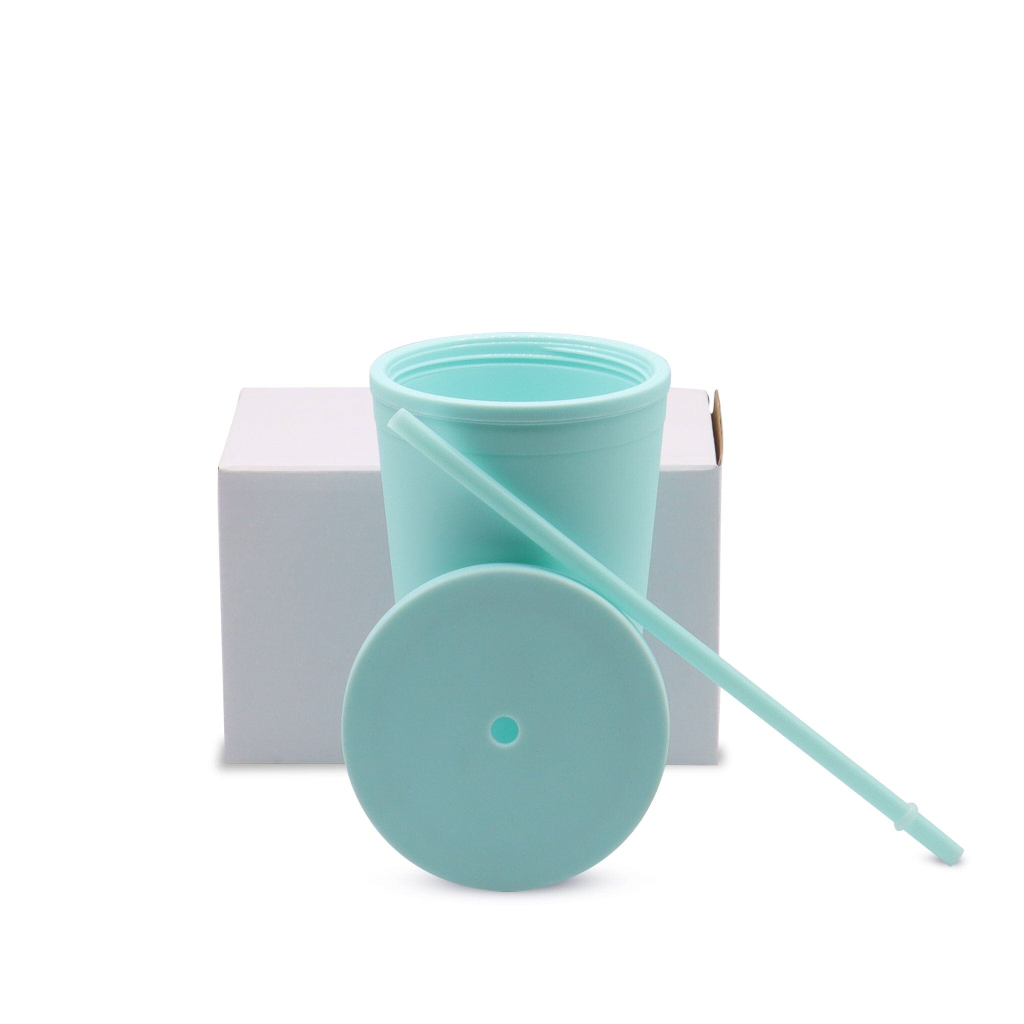 16 oz Acrylic Tumbler Acrylic Kupresso Teal White Gift Box 