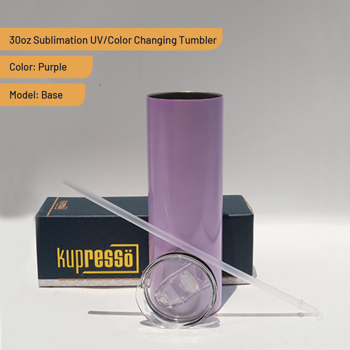 Kupresso Straight White Blank Sublimation Tumbler 30 oz | MWD
